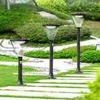 Adjustable Modern Black Solar LED Lawn Lamp with Intelligent Light Control
