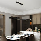 Minimalist Strip Stepless Dimming LED Black Modern Chandelier Pendant Lights