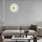 Lotus Leaf Round Pleated LED Creative White Modern Wall Lights Fixture