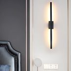 Electroplated Metal Linear LED Modern Wall Sconce Lighting Wall Lamp