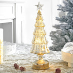 Tower Shaped Glass Decorative Lights Christmas Ornament Home Table Decor