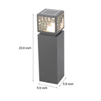 Elegant Snowflake Solar LED Bollard Light Modern Outdoor Waterproof Lawn Lamp