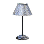 Solar Silver Metal Table Lamp LED Waterproof Outdoor Lamp
