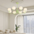 8 Flowers Bell Orchid Three Step Dimming Modern Hanging Lights Fixture