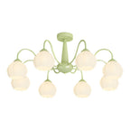 8 Round Flowers Bell Orchid Three Step Dimming Modern Ceiling Lights Fixture