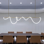 Creative LED Strip Electroplated Metal Modern Chandeliers Ceiling Lights