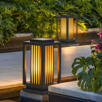 Modern Black LED Cage Pathway Lawn Lights
