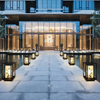 Artistic Solar LED Pathway Lights with Landscape Pattern