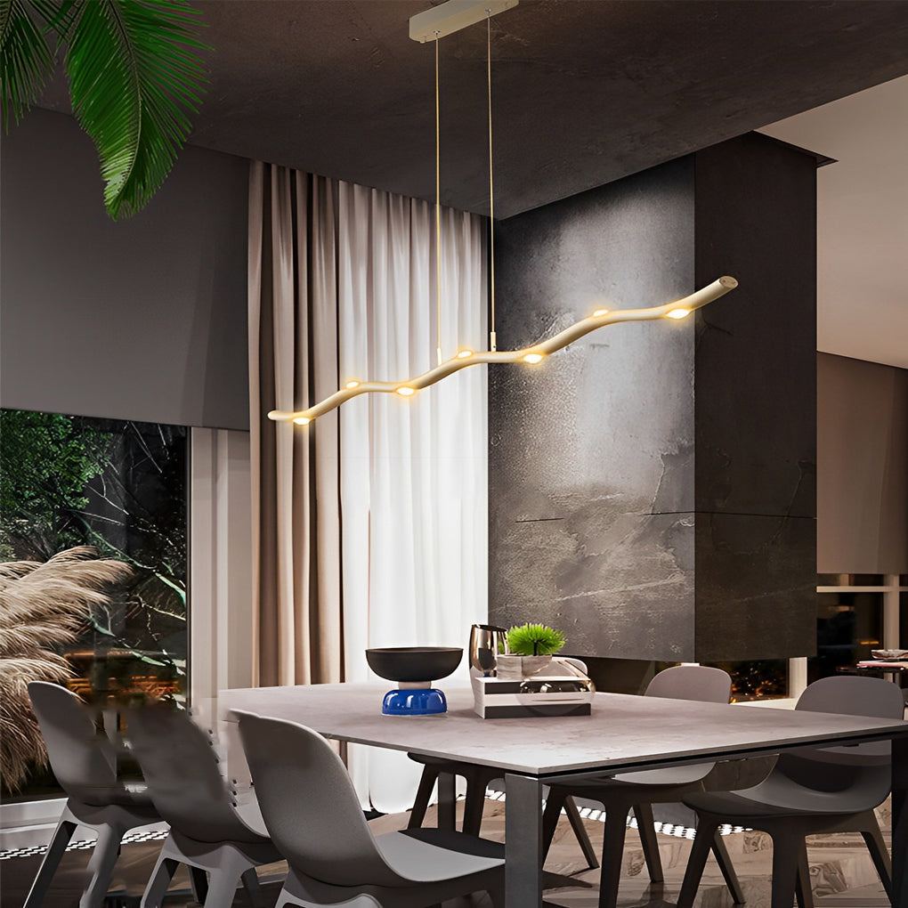 Long Branches Stepless Dimming LED White Modern Chandeliers