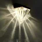 2PCS LED Waterproof Black Solar Wall Lamp Outdoor Wall Lights Fixture