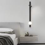 Black/Gold LED Linear Lights Three Step Dimming Wall Lamp with Adjustable Spotlight
