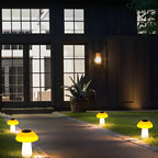 Mushroom Solar LED Lawn Light Smart, Waterproof for Outdoor Gardens and Parks