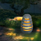 Elegant Egg-Shaped Resin Outdoor LED Lawn Light Waterproof & Modern Lighting