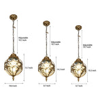 Waterproof Retro Aluminum Glass Ball American Style Outdoor Chandelier