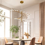 Elegant LED Chandelier Contemporary Spiral Sputnik Light