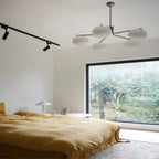 5 Lights Glass Three Step Dimming Light LED Nordic Chandelier Hanging Lamp