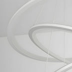 4 Rings Chandelier Light LED Mid-century Chandeliers with Remote