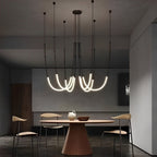 Adjustable Minimalist Line Bamboo Knots Modern Staircase Chandelier