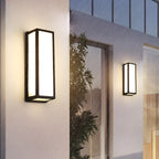 [Open-Box] White Rectangle LED Waterproof Motion Sensor Black Modern Wall Sconce Lighting