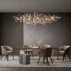 Irregular Creative Electroplate Hardware LED Postmodern Chandelier