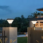9-In H Waterproof Black Post Solar LED Pier Mount Light
