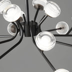 9/16-Light Black LED Sputnik Chandelier