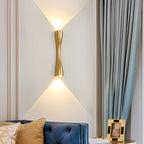 Electroplated Metal LED Up and Down Lights Modern Wall Sconce Lighting