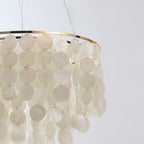 Round Shells Pieces Electroplated Iron LED Nordic Chandelier Pendant Lights