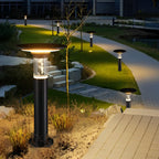 Solar Path Lights with Innovative Round Top Disk Down Lighting and Bubble Design