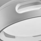 Round Smart Mute Stepless Dimming White Modern Bladeless Ceiling Fans