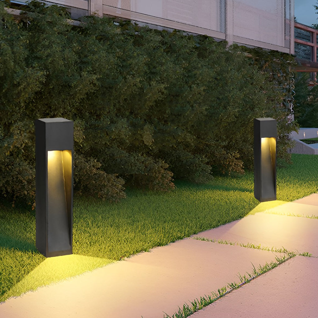Industrial Rectangular LED Pathway Light 5W Waterproof Fixture with Open Slide Illumination