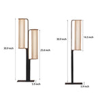 Back-to-Back Dual Cylinder LED Pathway Lights Black Waterproof Outdoor Lamp