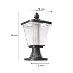 LED Solar Powered Post Cap Lights Waterproof Column Lights