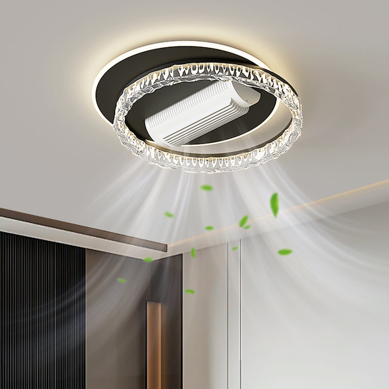 （BF006）BEMFAN 2026 New Bladeless Ceiling Fan with Light, three color dimming, 20-inch Modern Recessed Ceiling Fan with Remote Control and Dimmable LED Light, 6-Speed Fan Light, Suitable for Bedroom and Living Room,Applicable Voltage Range: 100-240V