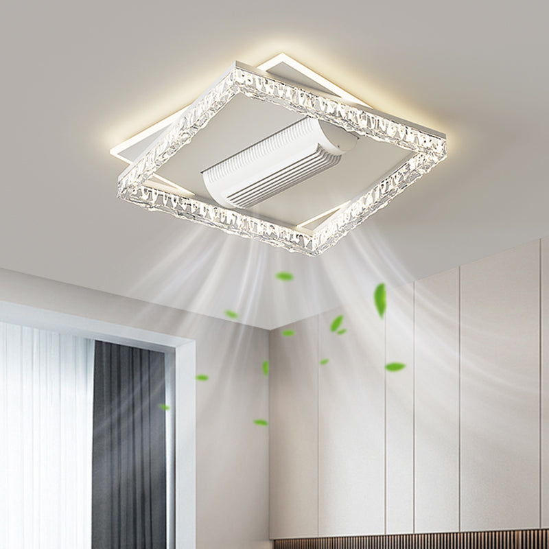 （BF005）BEMFAN 2026 New Bladeless Ceiling Fan with Light, three color dimming, 20-inch Modern Recessed Ceiling Fan with Remote Control and Dimmable LED Light, 6-Speed Fan Light, Suitable for Bedroom and Living Room,Applicable Voltage Range: 100-240V