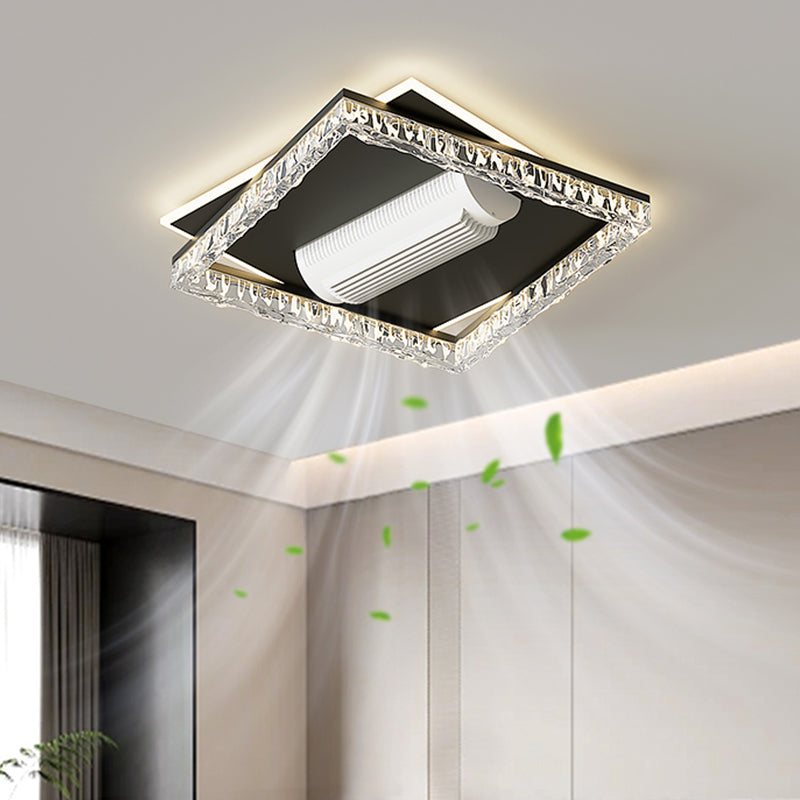 （BF006）BEMFAN 2026 New Bladeless Ceiling Fan with Light, three color dimming, 20-inch Modern Recessed Ceiling Fan with Remote Control and Dimmable LED Light, 6-Speed Fan Light, Suitable for Bedroom and Living Room,Applicable Voltage Range: 100-240V