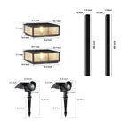 Outdoor Lighting 3-set Wall, Pillar & Spotlight