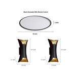 Modern Porch Lighting Set: Black LED Flush Mount & Wall Sconce