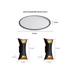 Modern Porch Lighting Set: Black LED Flush Mount & Wall Sconce