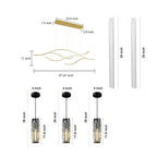 Modern Kitchen Bundle: Wave Linear Light, Pendants & Cabinet Light