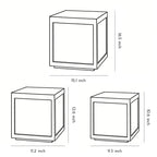 Square Pillar Lights Black Outdoor LED Metal Fixture