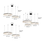 Circle Pendant Light Luxury Ring Art Chandelier