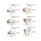 White Shade Pendant Light Nordic Cream Style PE Material LED Light