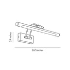 Gold Bathroom Vanity Lighting Adjustable LED Light