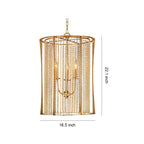 Wood Beaded Chandelier Handcrafted elegant stylish Gold Ceiling Light
