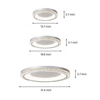 White Flush Mount Ceiling Light Italian Round  Minimalist Lamp