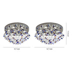 Crystal Flush Mount Lights French Round  LED Romantic Ceiling Light