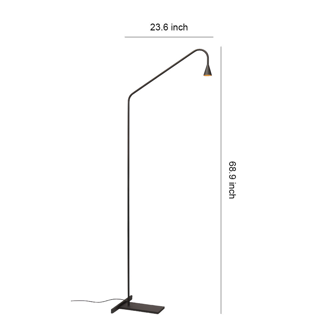 Black and Gold Floor Lamps LED Minimalist Reading Lamps