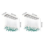 Beaded Glass Chandelier Irregular Artistic Island Ceiling Light