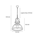 Clear Glass Pendant Lighting Retro Industrial Ceiling Light